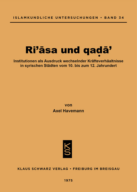 Ri'asa und qada' - Axel Havemann
