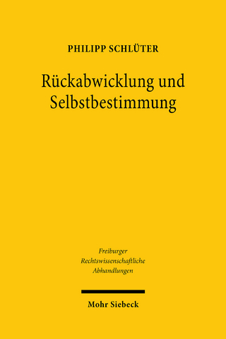 Rückabwicklung und Selbstbestimmung