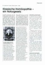 Klassische Hom&ouml;opathie - Ein Naturgesetz - Joachim F Gr&auml;tz