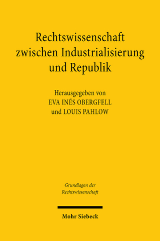 Rechtswissenschaft zwischen Industrialisierung und Republik