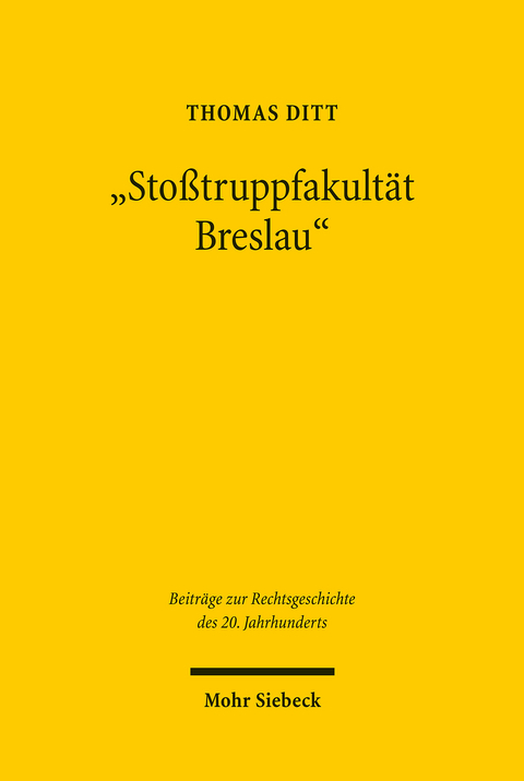 'Sto&szlig;truppfakult&auml;t Breslau' -  Thomas Ditt