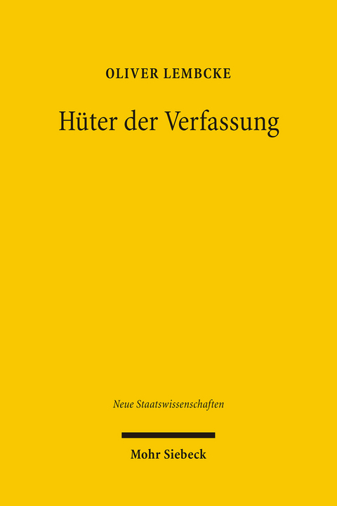 H&uuml;ter der Verfassung -  Oliver W. Lembcke