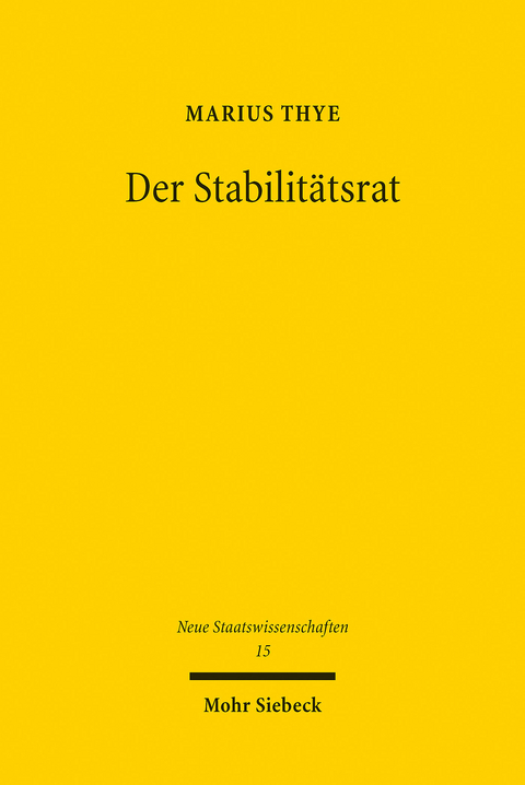 Der Stabilit&auml;tsrat -  Marius Thye