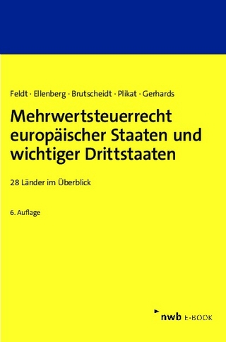 Mehrwertsteuerrecht europäischer Staaten und wichtiger Drittstaaten
