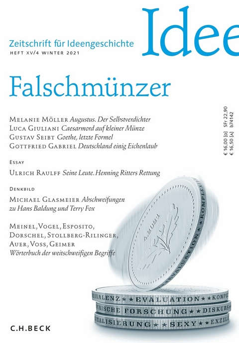Zeitschrift f&uuml;r Ideengeschichte Heft XV/4 Winter 2021 - 