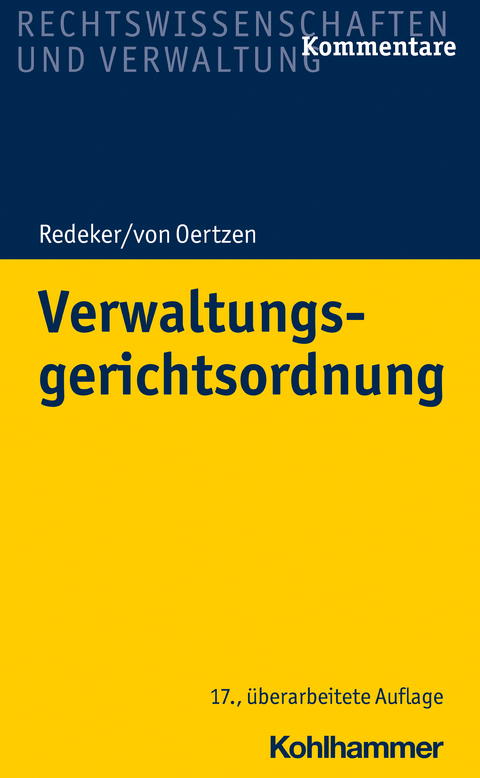 Verwaltungsgerichtsordnung - Helmuth von Nicolai, Peter Kothe, Martin Redeker