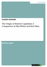 The Origin of Modern Capitalism. A Comparison of Max Weber and Karl Marx - Joachim Schmidt