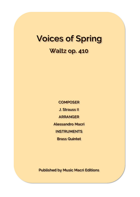 Voices of Spring Waltz op. 410 by J. Strauss II - Alessandro Macr&igrave;