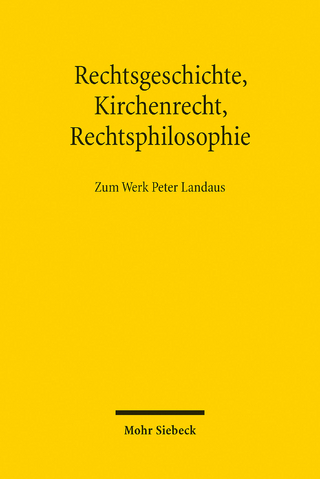 Rechtsgeschichte, Kirchenrecht, Rechtsphilosophie