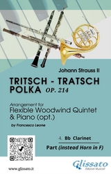 4. Bb Clarinet (instead Horn) part of "Tritsch - Tratsch Polka" for Flexible Woodwind quintet and opt.Piano - Johann Strauss II, a cura di Francesco Leone