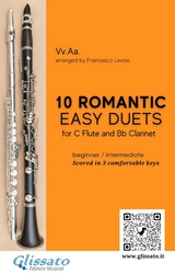 Flute and Clarinet 30 duets book | 10 Easy Romantic Pieces scored in 3 keys - Johannes Brahms, Antonin Dvorak, Modest Mussorgsky, Niccol&ograve; Paganini, Anton Rubinstein, Robert Schumann, a cura di Francesco Leone, Ludwig Van Beethoven