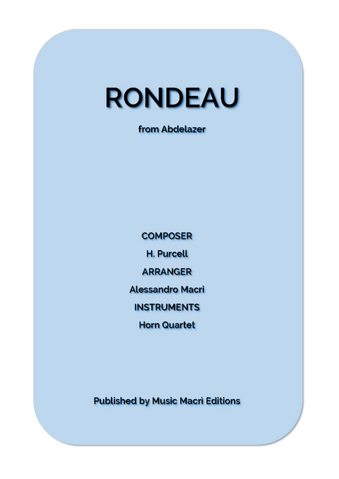 RONDEAU from Abdelazer by H. Purcell - Alessandro Macr&igrave;