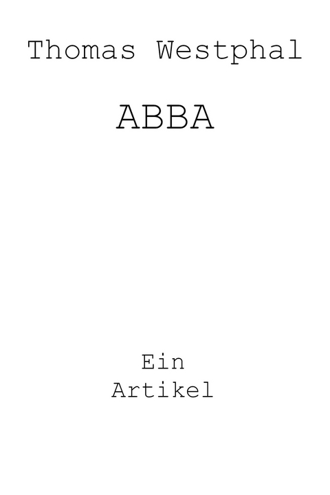 ABBA - Thomas Westphal