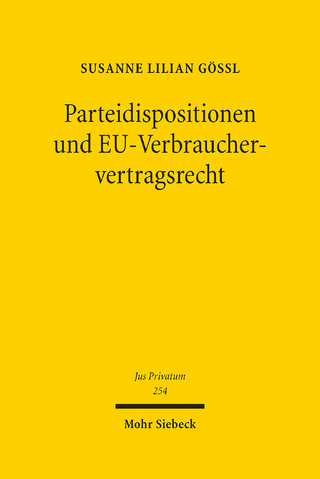 Parteidispositionen und EU-Verbrauchervertragsrecht