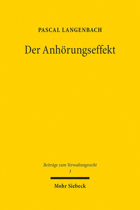 Der Anh&ouml;rungseffekt -  Pascal Langenbach