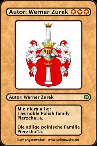 The noble Polish family Pierzchala. Die adlige polnische Familie Pierzchala.