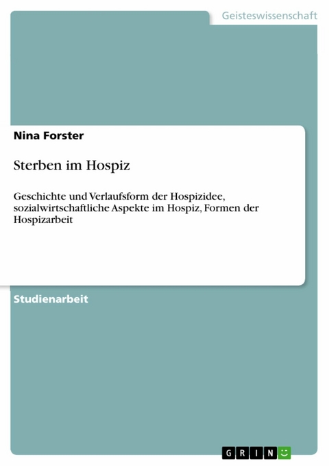 Sterben im Hospiz - Nina Forster