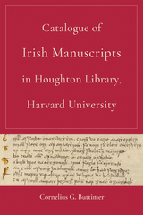 Catalogue of Irish Manuscripts in Houghton Library, Harvard University - Cornelius Buttimer