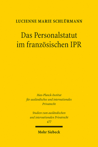 Das Personalstatut im französischen IPR