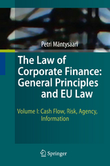 The Law of Corporate Finance: General Principles and EU Law - Petri M&auml;ntysaari