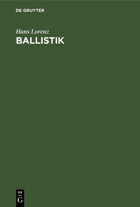 Ballistik - Hans Lorenz