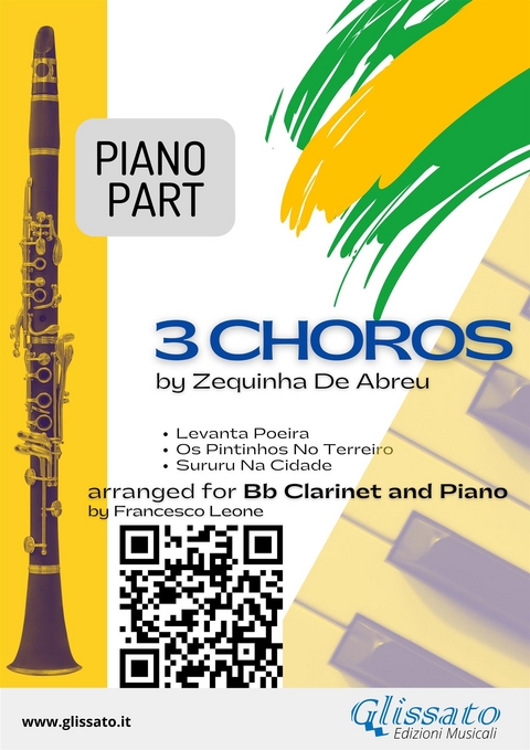 Piano parts "3 Choros" by Zequinha De Abreu for Bb Clarinet and Piano - Zequinha de Abreu