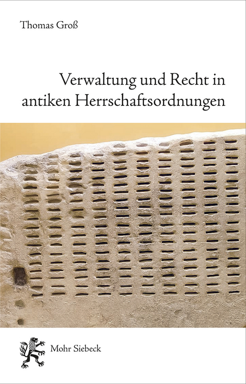 Verwaltung und Recht in antiken Herrschaftsordnungen -  Thomas Gro&szlig;