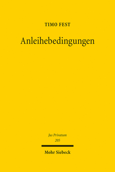Anleihebedingungen -  Timo Fest