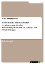 Zivilrechtliche Fallstricke einer verm&ouml;gensverwaltenden Kommanditgesellschaft zur Erbfolge von Privatverm&ouml;gen -  Franz-Joseph Reisner