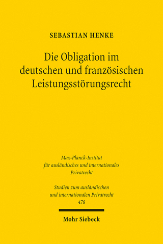 Die Obligation im deutschen und französischen Leistungsstörungsrecht