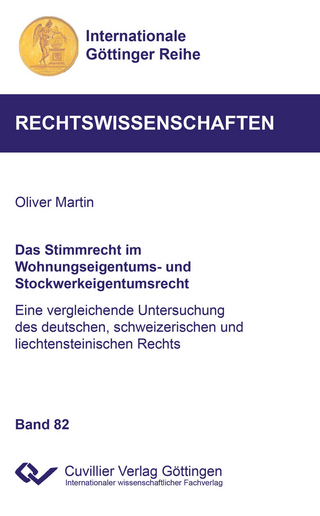 Das Stimmrecht im Wohnungseigentums- und Stockwerkeigentumsrecht