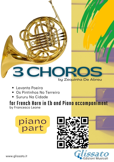 Piano accompaniment part: 3 Choros by Zequinha De Abreu for Eb Horn and Piano - Zequinha de Abreu