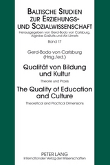Qualitaet von Bildung und Kultur- The Quality of Education and Culture - 