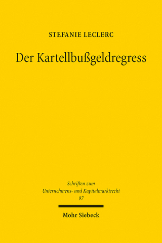 Der Kartellbußgeldregress