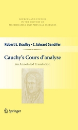 Cauchy’s Cours d’analyse -  Robert E. Bradley,  C. Edward Sandifer