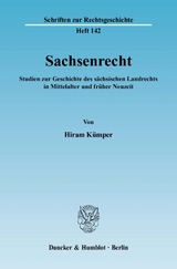 Sachsenrecht. - Hiram K&uuml;mper