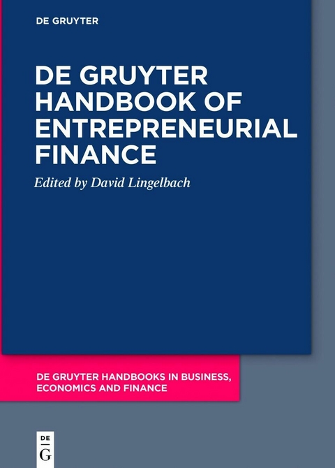 De Gruyter Handbook of Entrepreneurial Finance - 