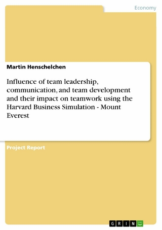Influence of team leadership, communication, and team development and their impact on teamwork using the Harvard Business Simulation - Mount Everest