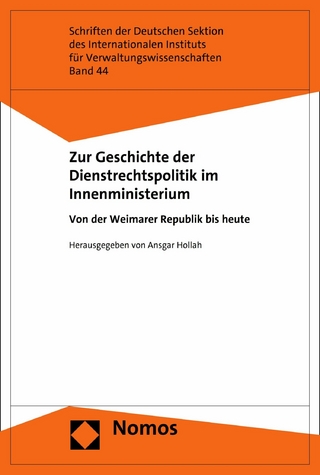 Zur Geschichte der Dienstrechtspolitik im Innenministerium