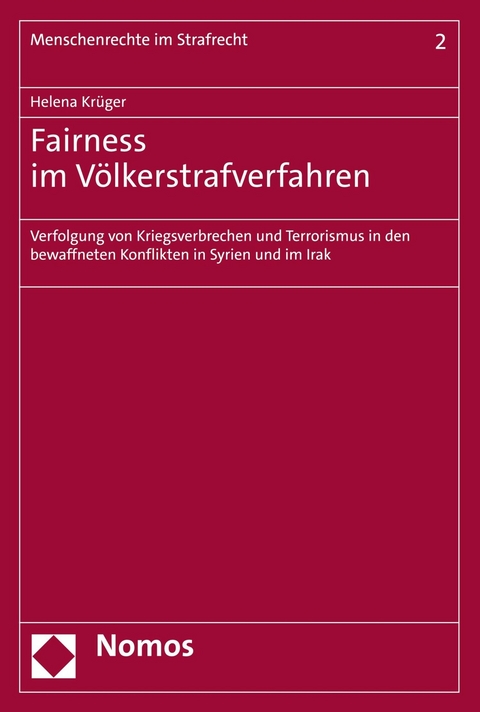 Fairness im V&ouml;lkerstrafverfahren - Helena Kr&uuml;ger