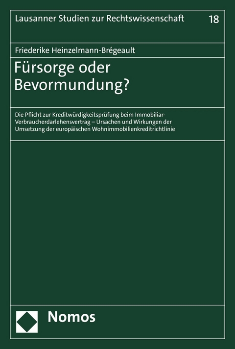 F&uuml;rsorge oder Bevormundung? - Friederike Heinzelmann-Br&eacute;geault