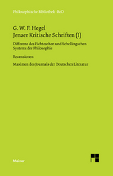 Jenaer Kritische Schriften I - Georg Wilhelm Friedrich Hegel