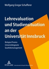 Lehrevaluation und Studiensituation an der Universitaet Innsbruck - Wolfgang Schafferer