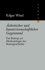 &Auml;sthetischer und kunstwissenschaftlicher Gegenstand - Edgar Wind
