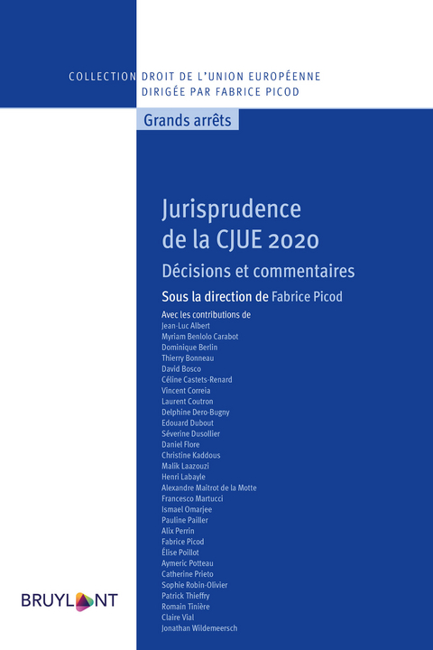Jurisprudence de la CJUE 2020 - 