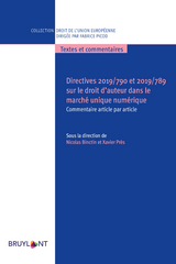 Directives 2019/790 et 2019/789 sur le droit d'auteur dans le marché unique numérique - 