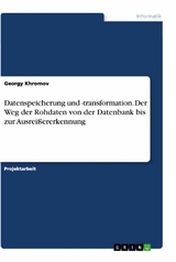 Datenspeicherung und -transformation. Der Weg der Rohdaten von der Datenbank bis zur Ausreißererkennung - Georgy Khromov