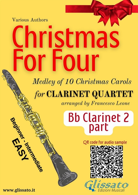 Bb Clarinet 2 part "Christmas for four" Clarinet Quartet - Christmas Carols