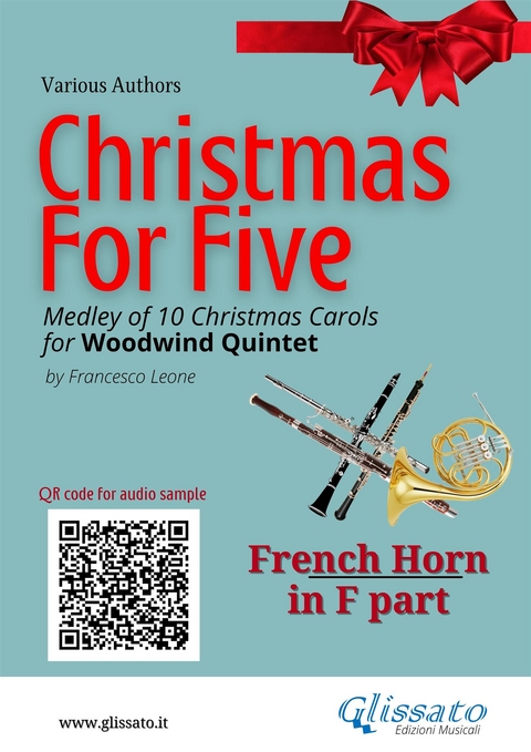 French Horn in F part of "Christmas for five" for Woodwind Quintet - Christmas Carols
