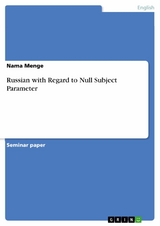 Russian with Regard to Null Subject Parameter - Nama Menge